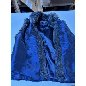 Faux Fur Collar Padded‎ Sleeveless Per Una Marks & Spencer Medium Womens Gilet